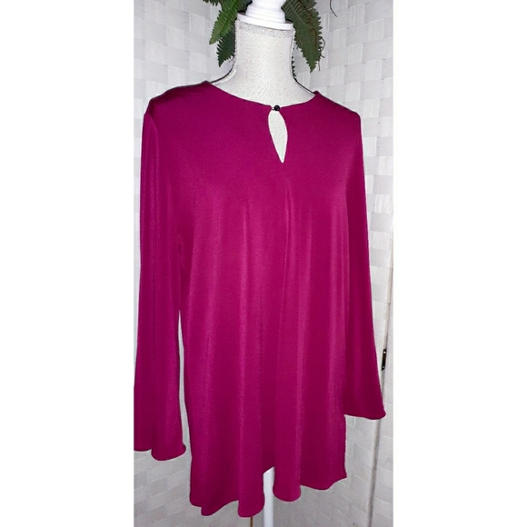 Lauren Ralph Lauren Keyhole Front Georgette Tunic - Picture 9 of 16